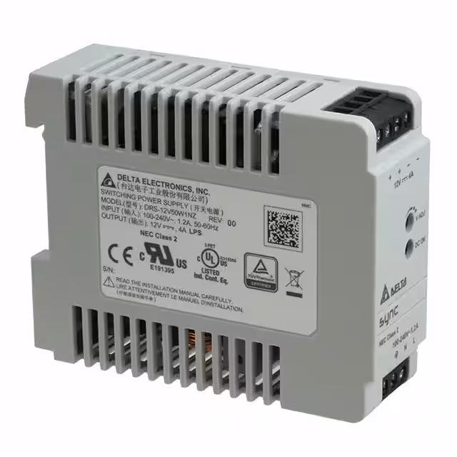 DRS-12V50W1NZ Delta Electronics  Fuentes de alimentación industriales para riel DIN